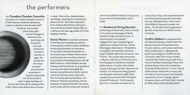 Cynthia Hiebert CD Gathered Evidence booklet 5